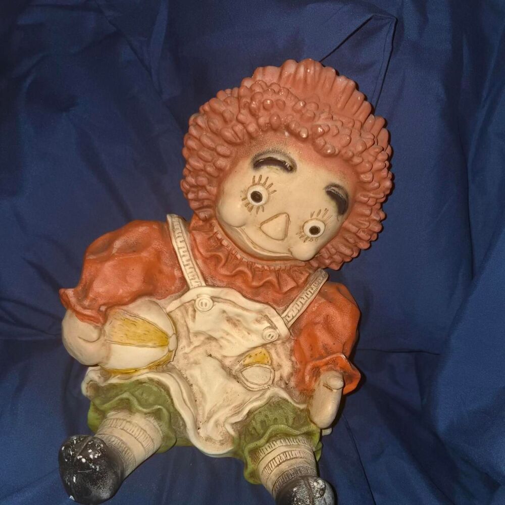 **Vtg 1971 Raggedy Ann Shelf Sitter - 8"** retro Kitsch nostalgia  nursery